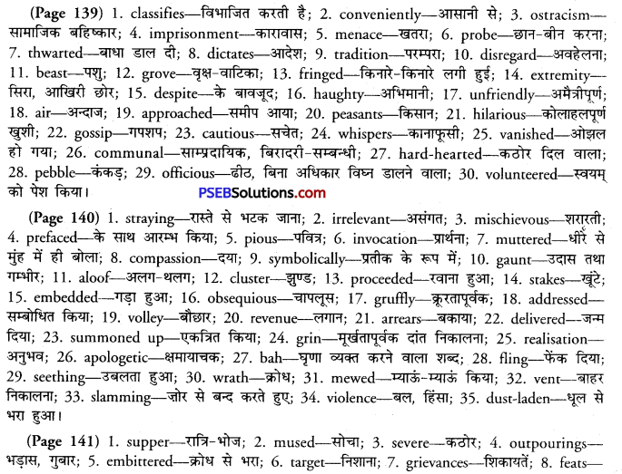 PSEB 11th Class English Solutions Supplementary Chapter 3 Sparrows 1