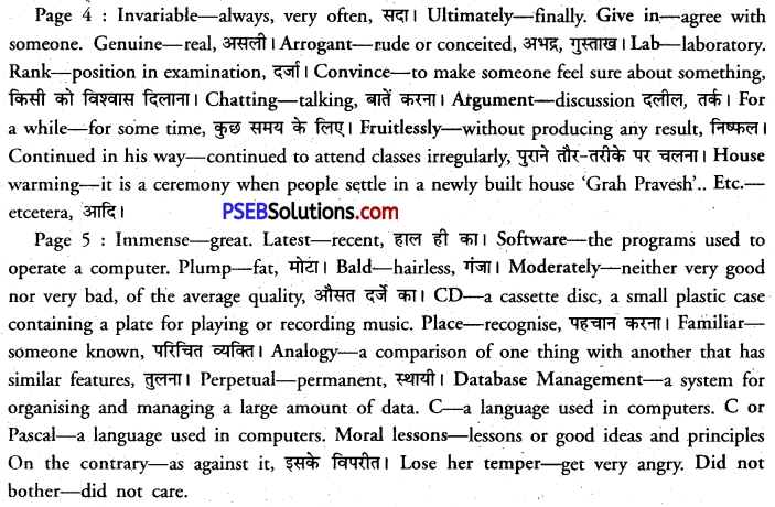 PSEB 12th Class English Solutions Chapter 1 Hassan's Attendance Problem 2