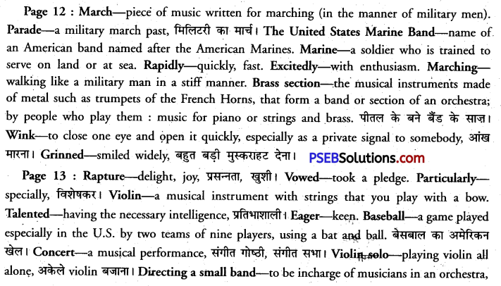 PSEB 12th Class English Solutions Chapter 2 The March King 1