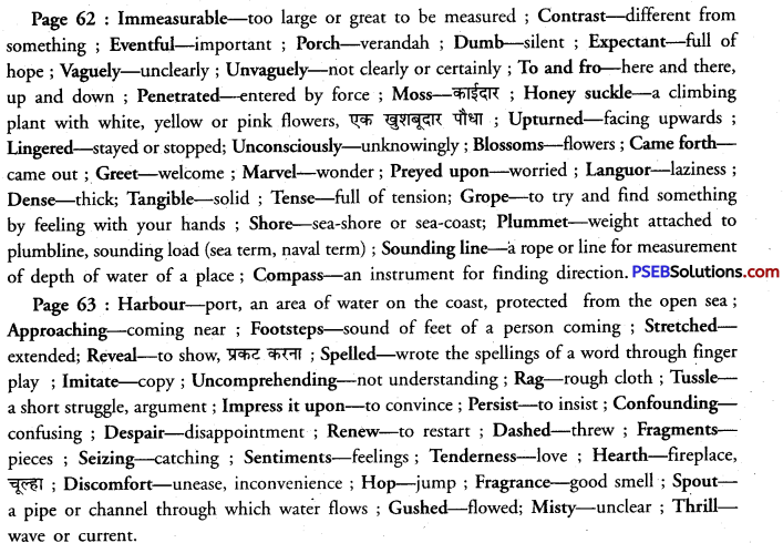 PSEB 12th Class English Solutions Chapter 7 The Story of My Life 1