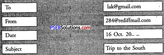 PSEB 9th Class English E-mail Message Writing 4